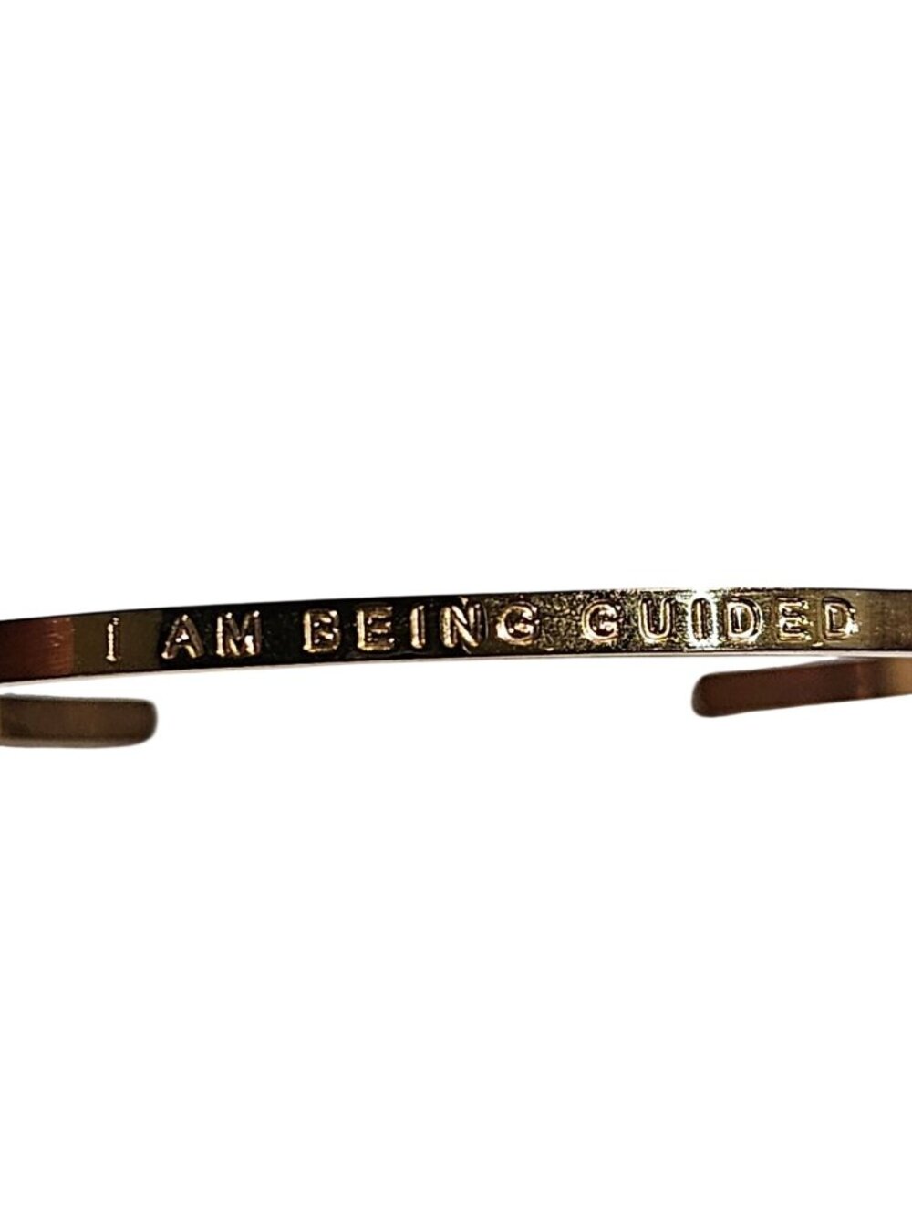 I Am Being Guided Goldtone Cuff Bracelet 7 inches